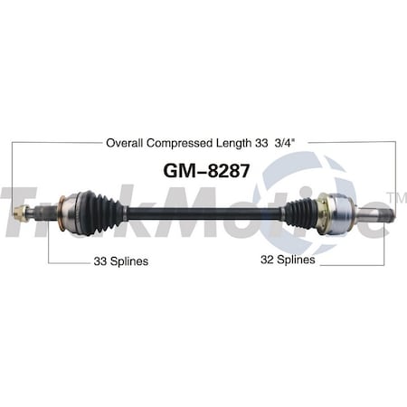 Surtrack Axle Cv Axle Shaft, Gm-8287 GM-8287